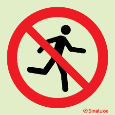 Sinal de proibição, proibido correr