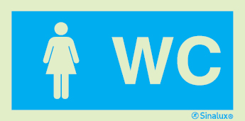 Sinal de informação, instalações sanitárias WC feminino