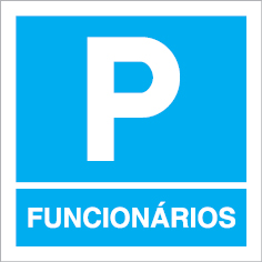 Sinal para parques de estacionamento, informação, Parque de funcionários