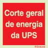 Sinal de corte geral de energia da UPS