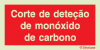 Sinal de corte de deteção de monóxido de carbono