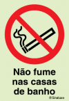 Sinal de proibição, não fume nas casas de banho