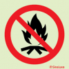 Sinal de proibição, proibido fazer fogueiras