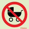 Sinal de proibição, carrinhos de criança