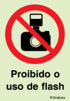 Sinal de proibição, proibido o uso de flash
