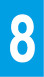 Vinil autoadesivo com o número 8 em fundo azul