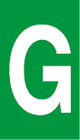 Vinil autoadesivo com a letra G em fundo verde