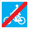 Sinal para ciclovias, informação, bicicletas proibidas
