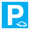 Sinal para parques de estacionamento, informação, parque de veículos elétricos