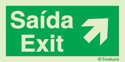 Sinal de Saída | Exit subir à direita