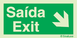 Sinal de Saída | Exit descer à direita
