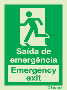 Sinal de Saída de emergência | Emergency exit à esquerda