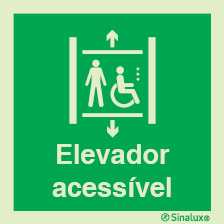 Sinal de Elevador para pessoas com deficiência ou mobilidade condicionada