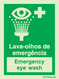 Sinal de Lava-olhos de emergência | Emergency eye wash