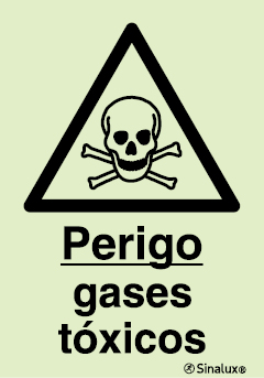Sinal de perigo, gases tóxicos