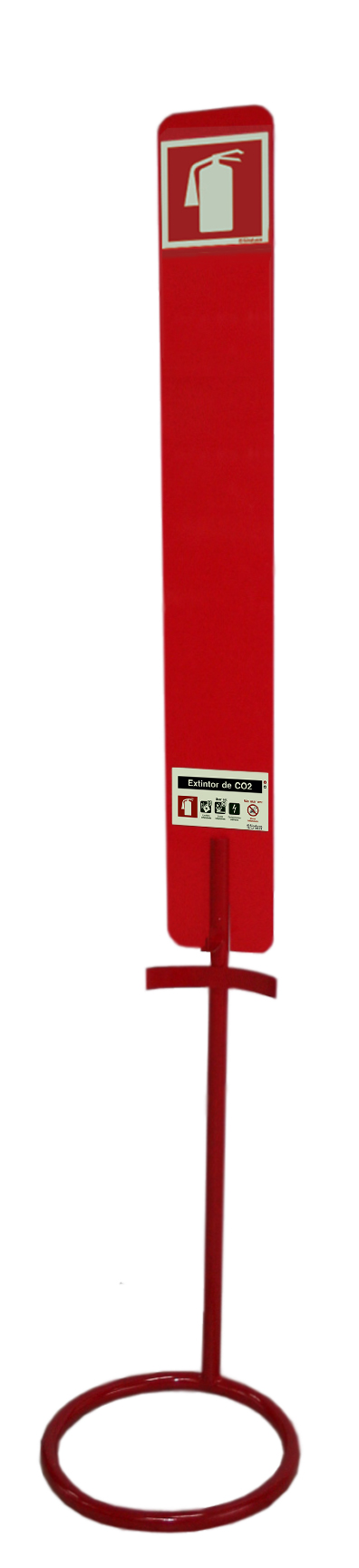 Posicionador vermelho para extintores de CO2