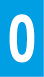 Vinil autoadesivo com o número 0 em fundo azul