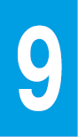 Vinil autoadesivo com o número 9 em fundo azul