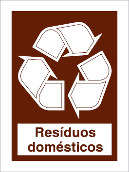 Sinal para separação de resíduos, Resíduos domésticos