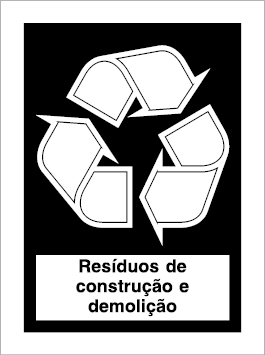 Sinal para separação de resíduos, Resíduos de construção e demolição