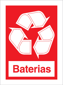 Sinal para separação de resíduos, Baterias