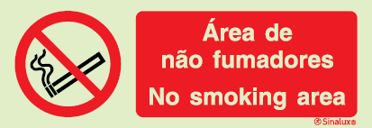 Sinal para fumadores, Área de não fumadores