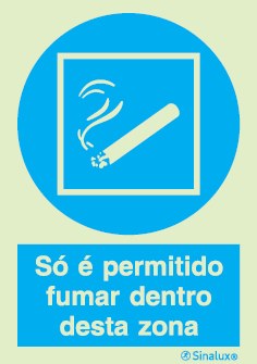 Sinal para fumadores, Só é permitido fumar nesta zona