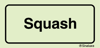 Sinal para instalações desportivas, Squash