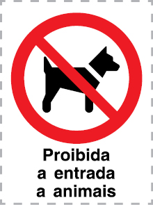 Vinil para vidros, proibida a entrada de animais