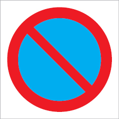 Sinal para parques de estacionamento, proibição, estacionamento proibido
