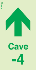 Sinal de identificação de pisos a percorrer, aplicação no pavimento, Cave -4