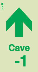 Sinal de identificação de pisos a percorrer, aplicação no pavimento, Cave -1