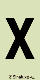 Sinal para túneis, identificação letra X