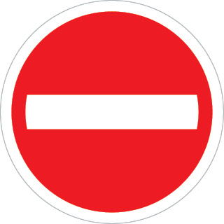 Sinal de trânsito, proibição, sentido proibido