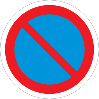 Sinal de trânsito, proibição, estacionamento proibido