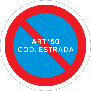 Sinal de trânsito, proibição, estacionamento proibido | Art.50º do código da estrada