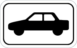 Sinal de trânsito, indicadores de veículos a que se aplica a regulamentação, ligeiros