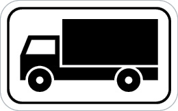 Sinal de trânsito, indicadores de veículos a que se aplica a regulamentação, mercadorias