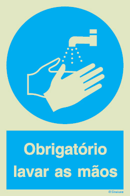 Sinal Risco Covid-19, Obrigação, Obrigatório lavar as mãos