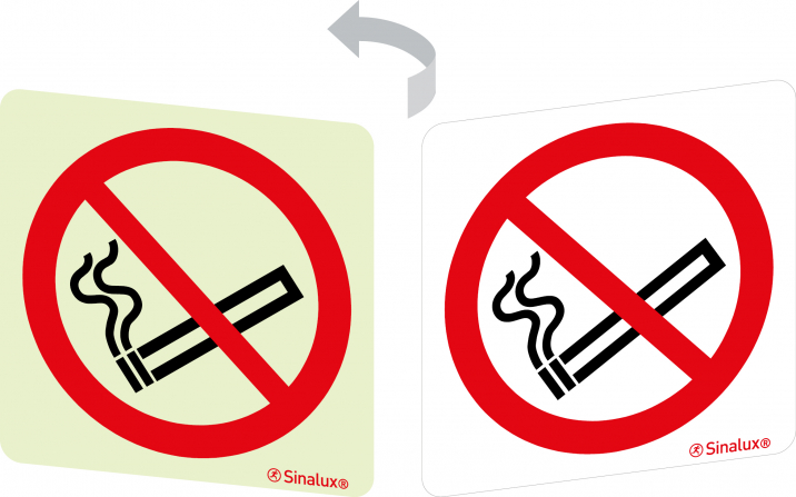Sinal para veículos de transporte ligeiro de passageiros, duplo FE/OP para aplicação no vidro, proibido fumar