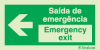 Sinal de Saída de emergência | Emergency exit para a esquerda