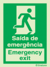 Sinal de Saída de emergência | Emergency exit à direita