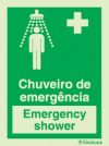 Sinal de Chuveiro de emergência | Emergency shower