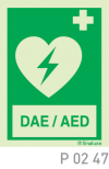 Sinal de DAE / AED (desfibrilhador)