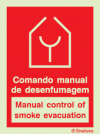 Sinal de comando manual de desenfumagem | Manual control of smoke evacuation