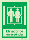 Sinal de elevador de emergência