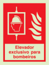 Sinal de elevador exclusivo para bombeiros