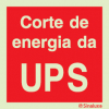 Sinal de corte de energia da UPS