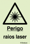 Sinal de perigo, raios laser