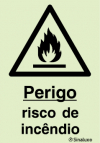 Sinal de perigo, risco de incêndio